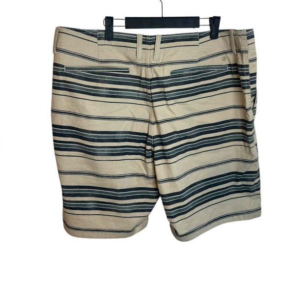 Lucky Brand Saturday Stretch Flat Front Striped Bermuda Shorts - Picture 3 of 5
